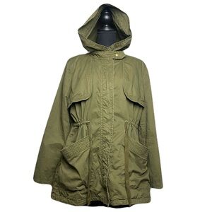 Olive & Oak Green Utility Jacket Hooded Women's Large